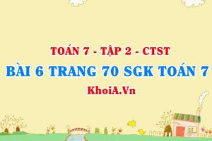 Bài 6 trang 70 SGK Toán 7 Tập 2 Chân trời sáng tạo